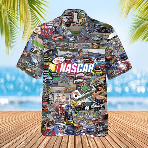 Nascar Racing Hawaiian Shirt, Nascar Logo