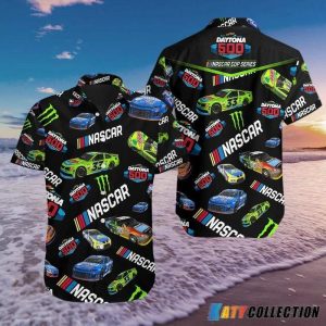 Daytona 500 Racecars Showcase Nascar Hawaiian Shirt 1